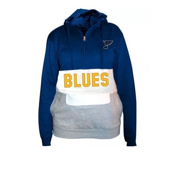 NEW! Profile Varsity Big & Tall St. Louis Blues Hoodie 1/4 Zip Sweatshirt 4X - Picture 1 of 1